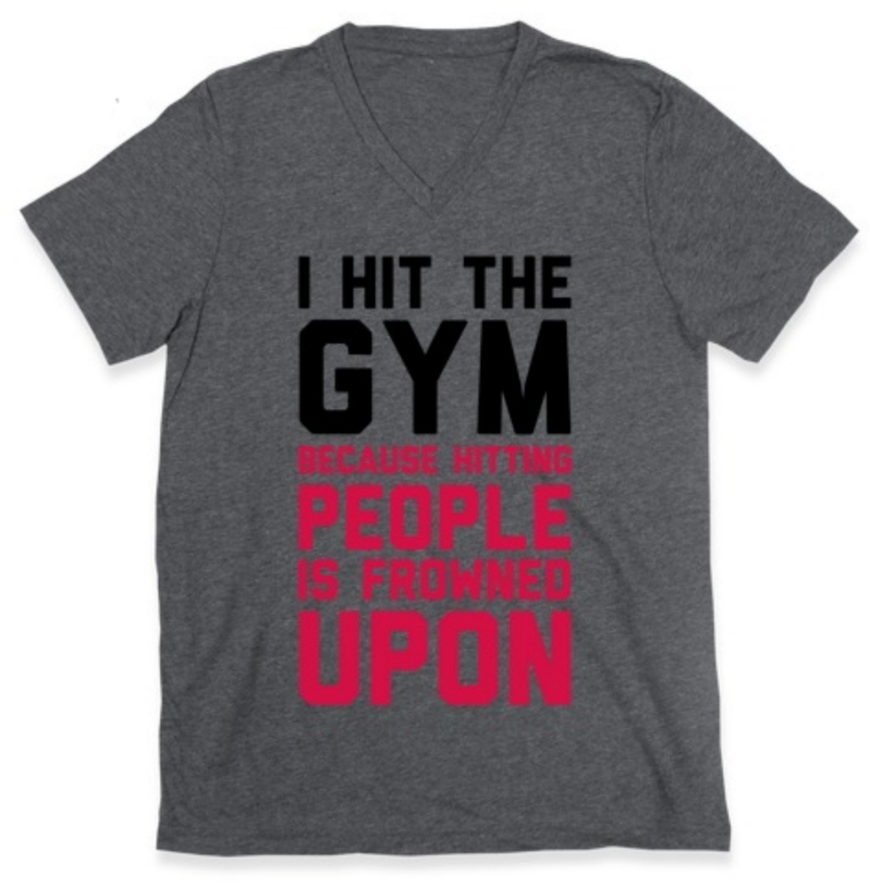 "Hitting People" Gym tee shirt